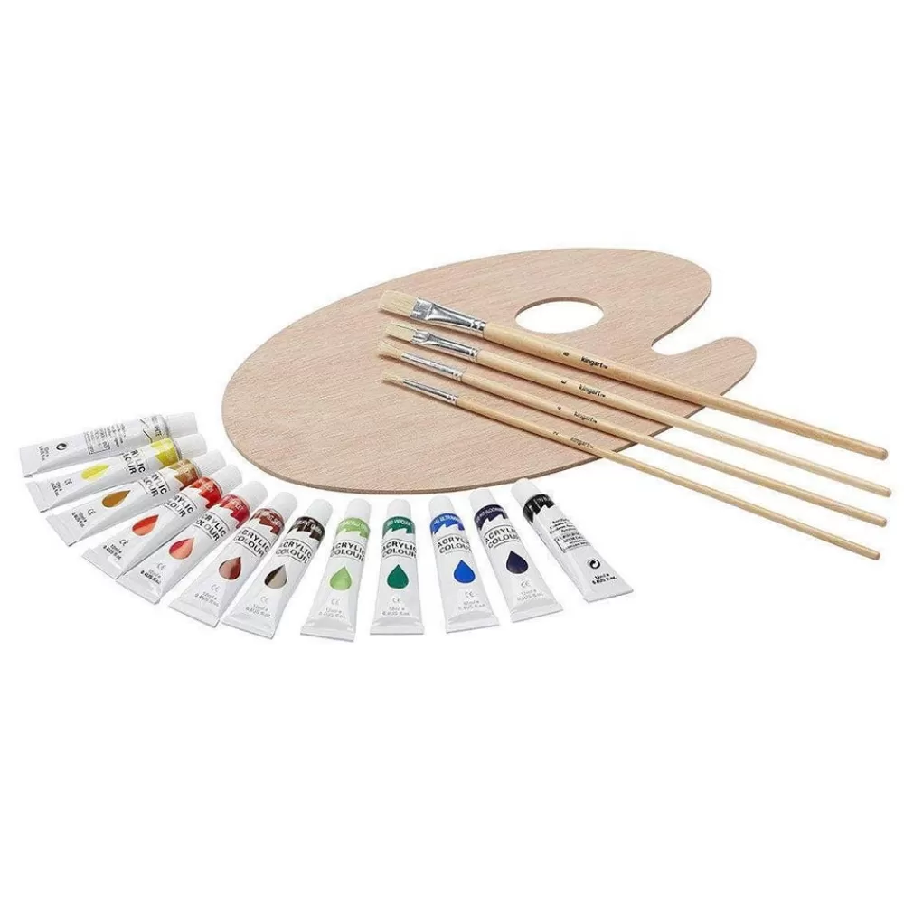 Discount Acrylic Paint and Tabletop Easel Set Art Supplies & Easels