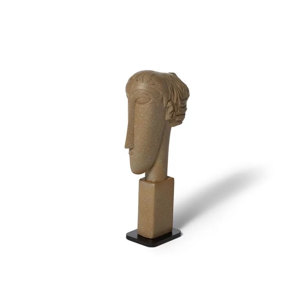 Discount Amedeo Modigliani: Green Tête Sculpture Sculpture