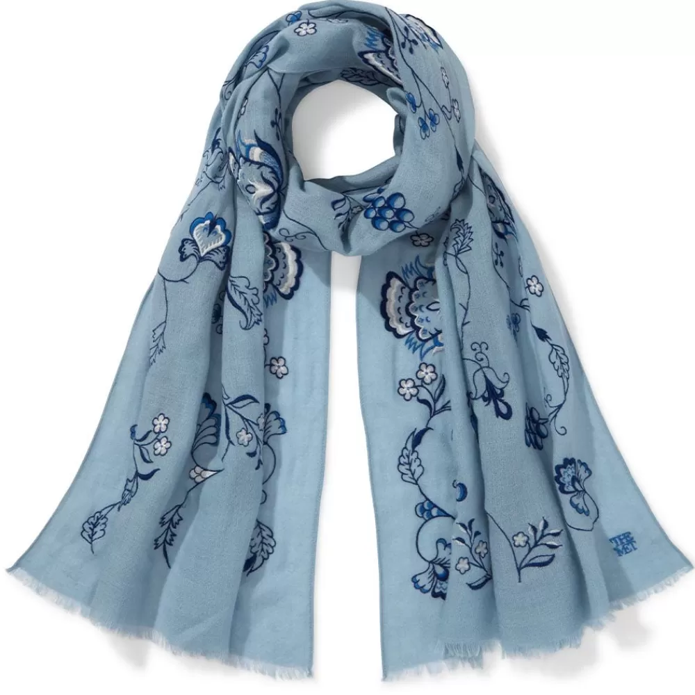 Flash Sale American Vines Embroidered Shawl Scarves & Wraps