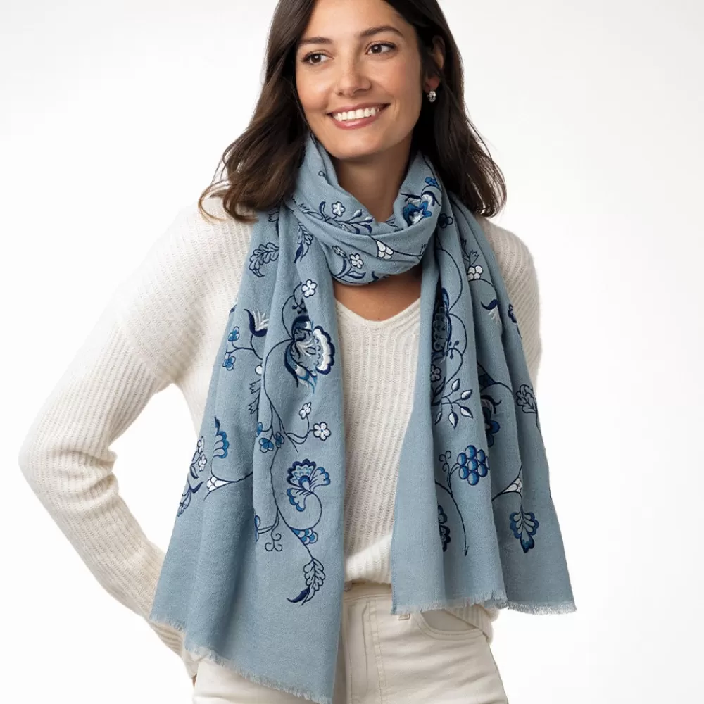 Flash Sale American Vines Embroidered Shawl Scarves & Wraps