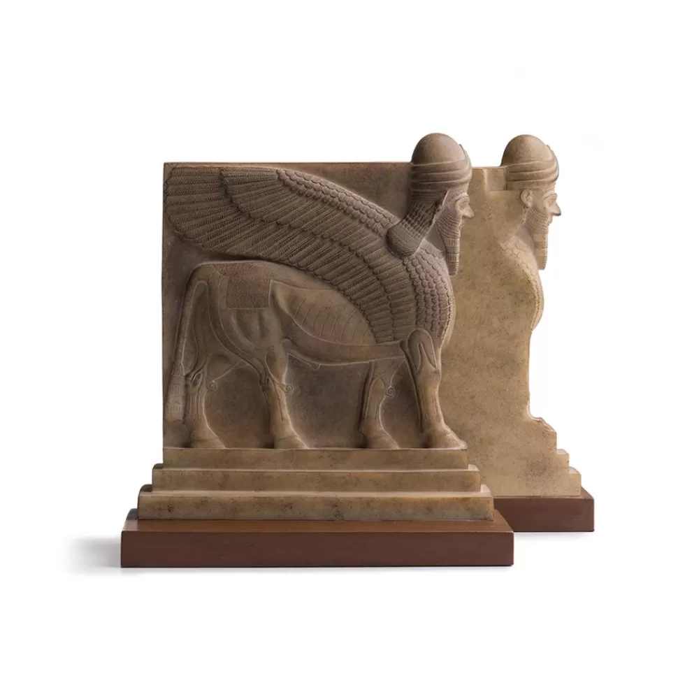 Sale Assyrian Palace Guard Bookends Sculpture | Decorative Accents