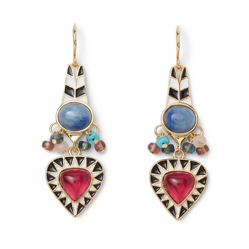 Fashion Atef Crown Statement Drop Earrings Earrings