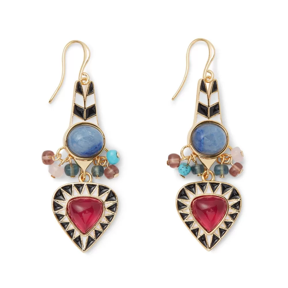 Fashion Atef Crown Statement Drop Earrings Earrings