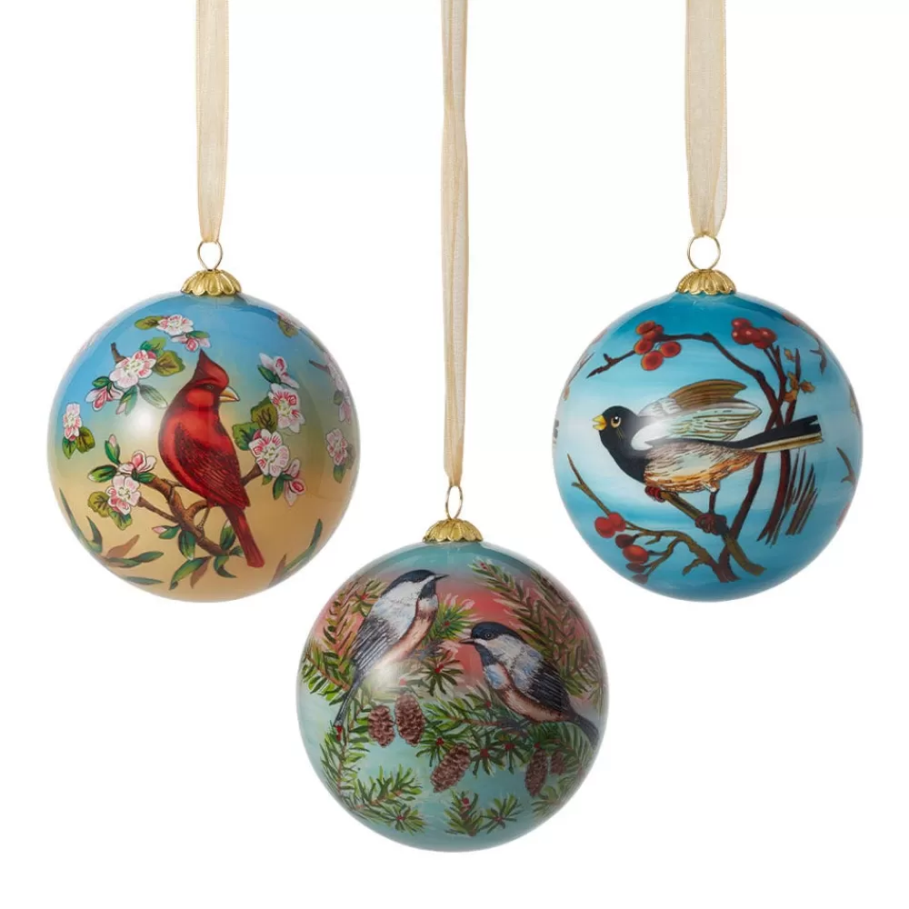 Shop Birds of America Hand-Painted Glass Ornament Set Ornaments