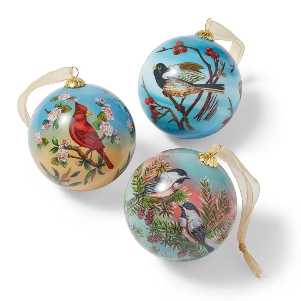 Shop Birds of America Hand-Painted Glass Ornament Set Ornaments