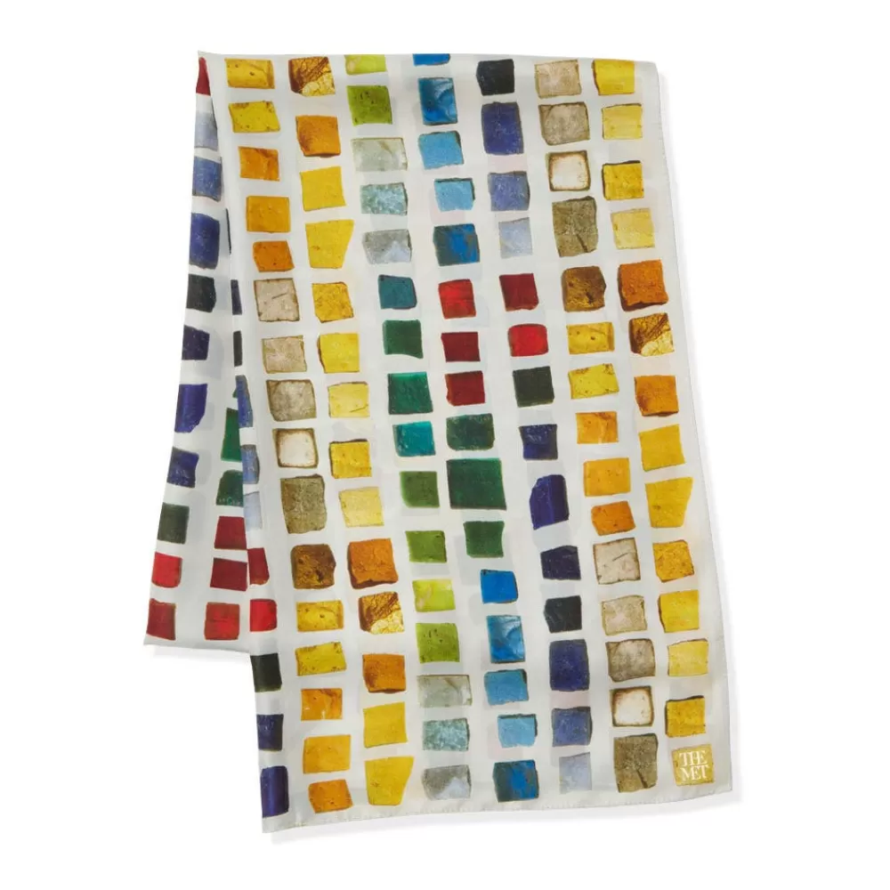 Best Sale Byzantine Tesserae Oblong Silk Scarf Scarves & Wraps