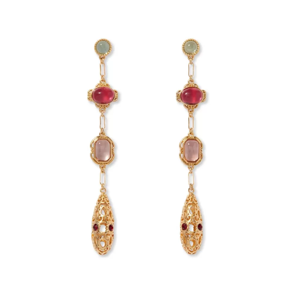 Hot Cascading Gems Drop Earrings Earrings