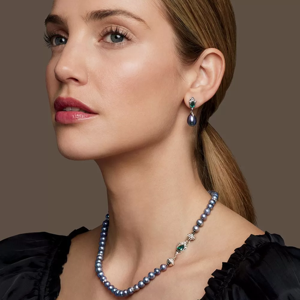 Shop Chelsea Peacock Pearl Necklace and Drop Earrings Set Jewelry Sets