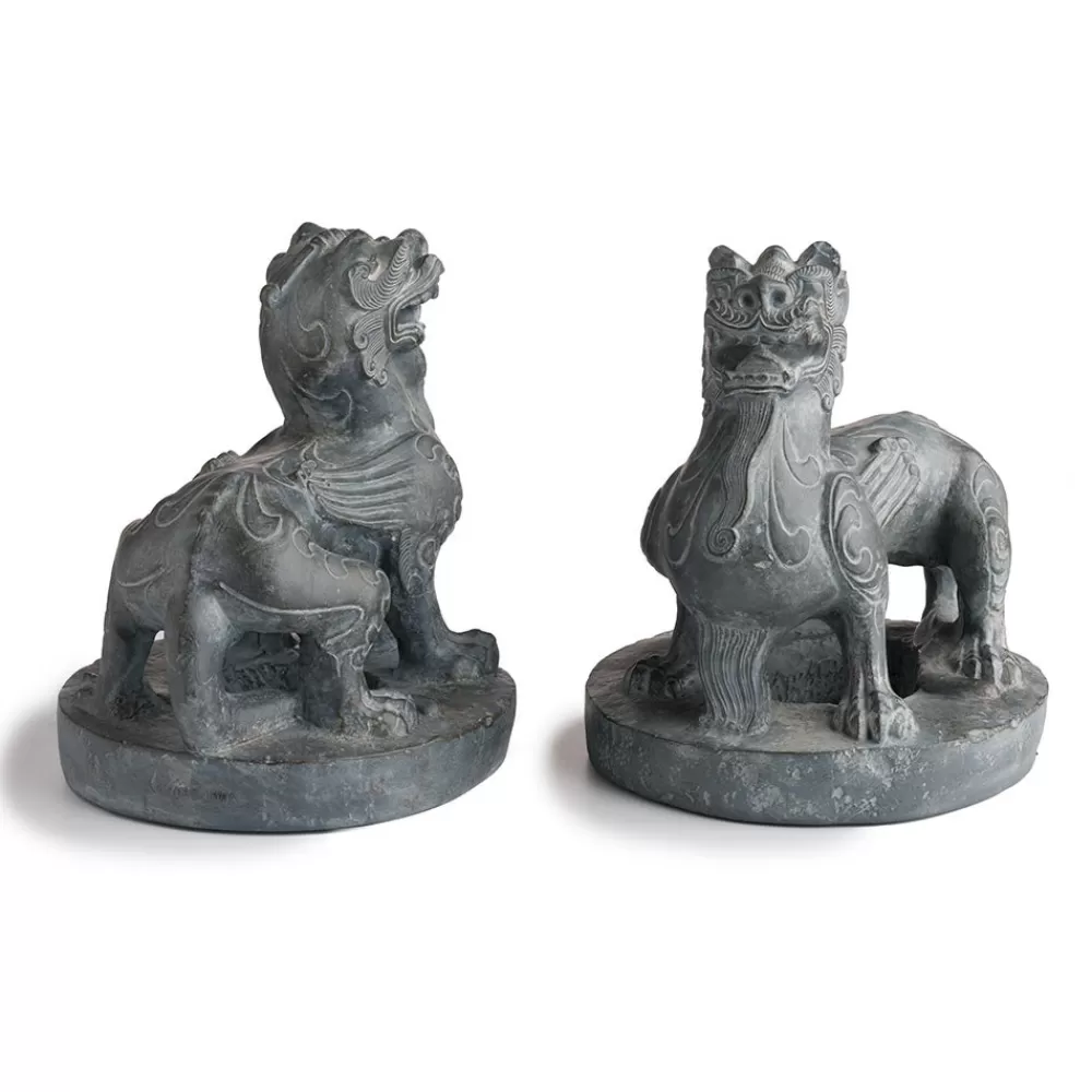 Hot Chinese Guardian Figure Bookends Sculpture | Decorative Accents