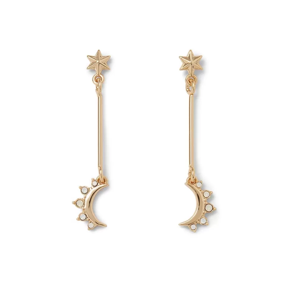 Discount Crescent Moon Drop Earrings Earrings