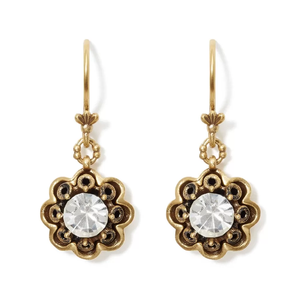 Clearance Crystal Rosette Drop Earrings Earrings