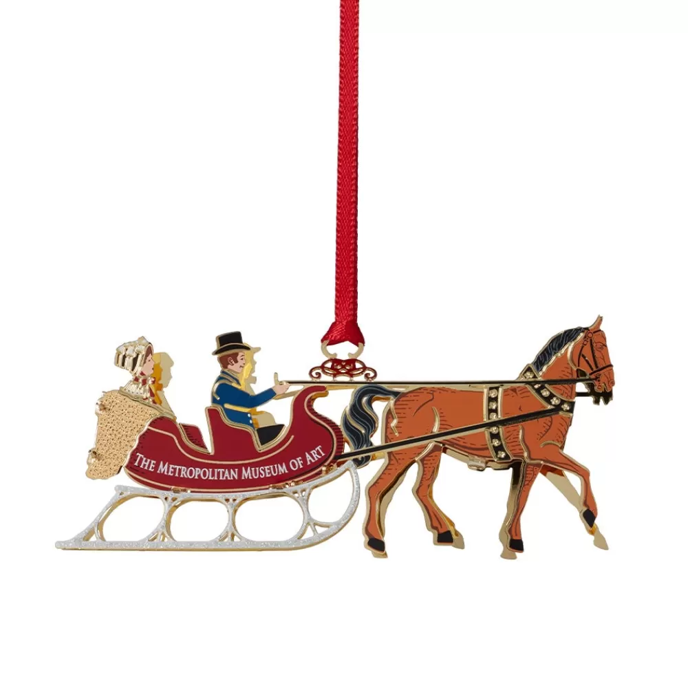 Best Sale Currier & Ives Winter Sleigh Ornament Ornaments