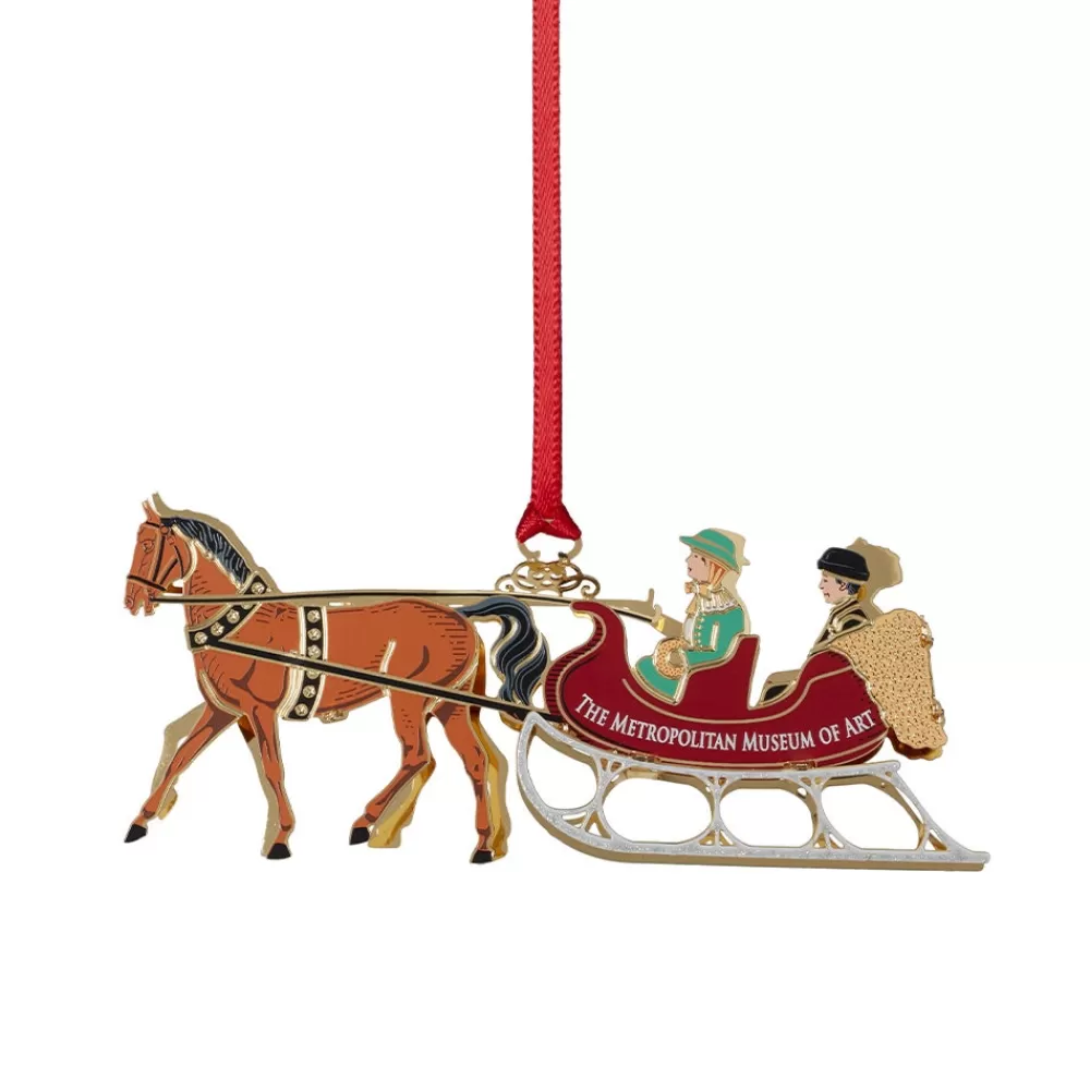 Best Sale Currier & Ives Winter Sleigh Ornament Ornaments