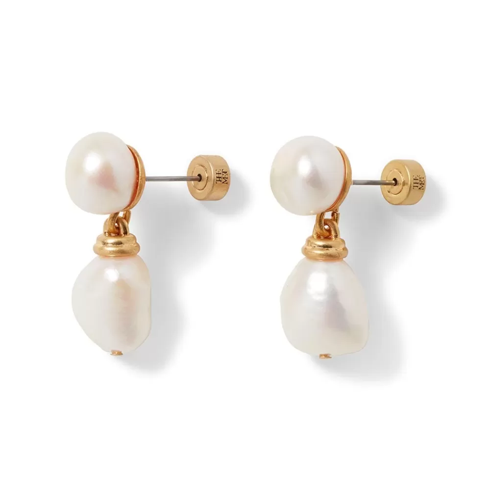 Cheap Cypriot Twist Pearl Double-Drop Earrings Earrings