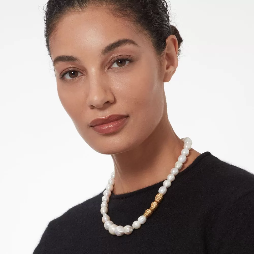 Fashion Cypriot Twist Pearl Necklace and Drop Earrings Set Jewelry Sets