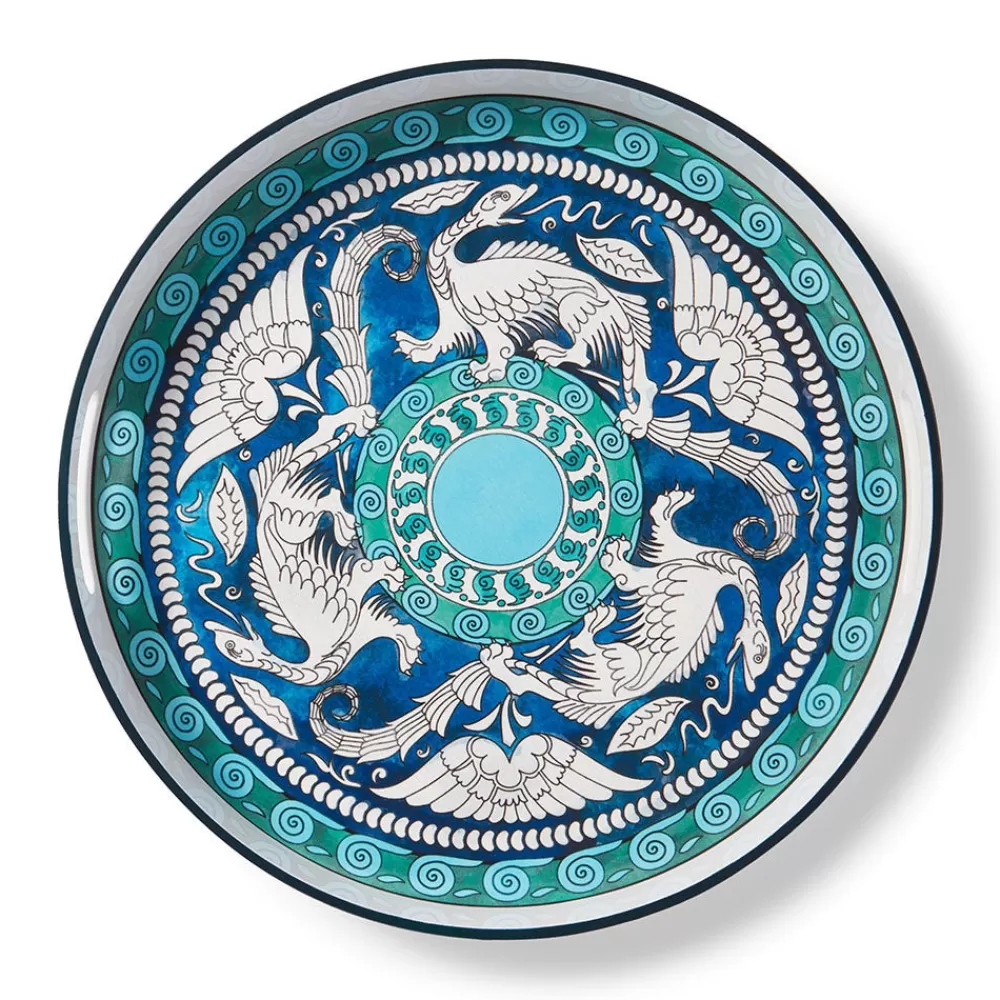 New De Morgan Stylized Dragons Lacquer Tray Tableware | Decorative Accents