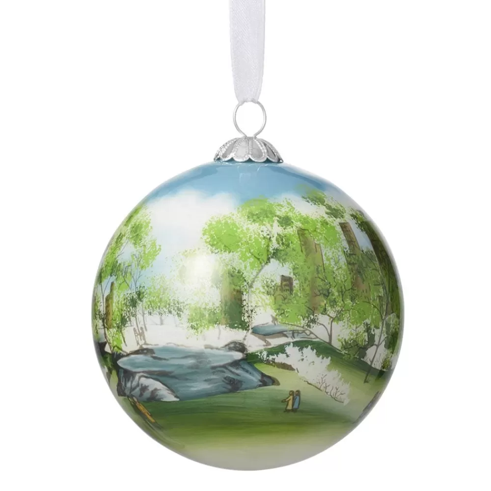 Fashion Dehn Spring in Central Park Hand-Painted Glass Ornament Ornaments