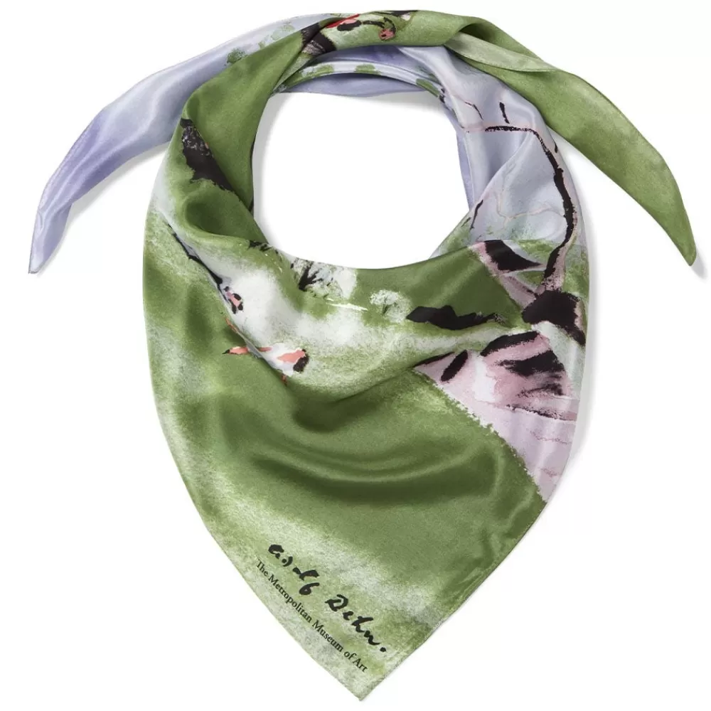 Cheap Dehn Spring in Central Park Square Silk Scarf Scarves & Wraps