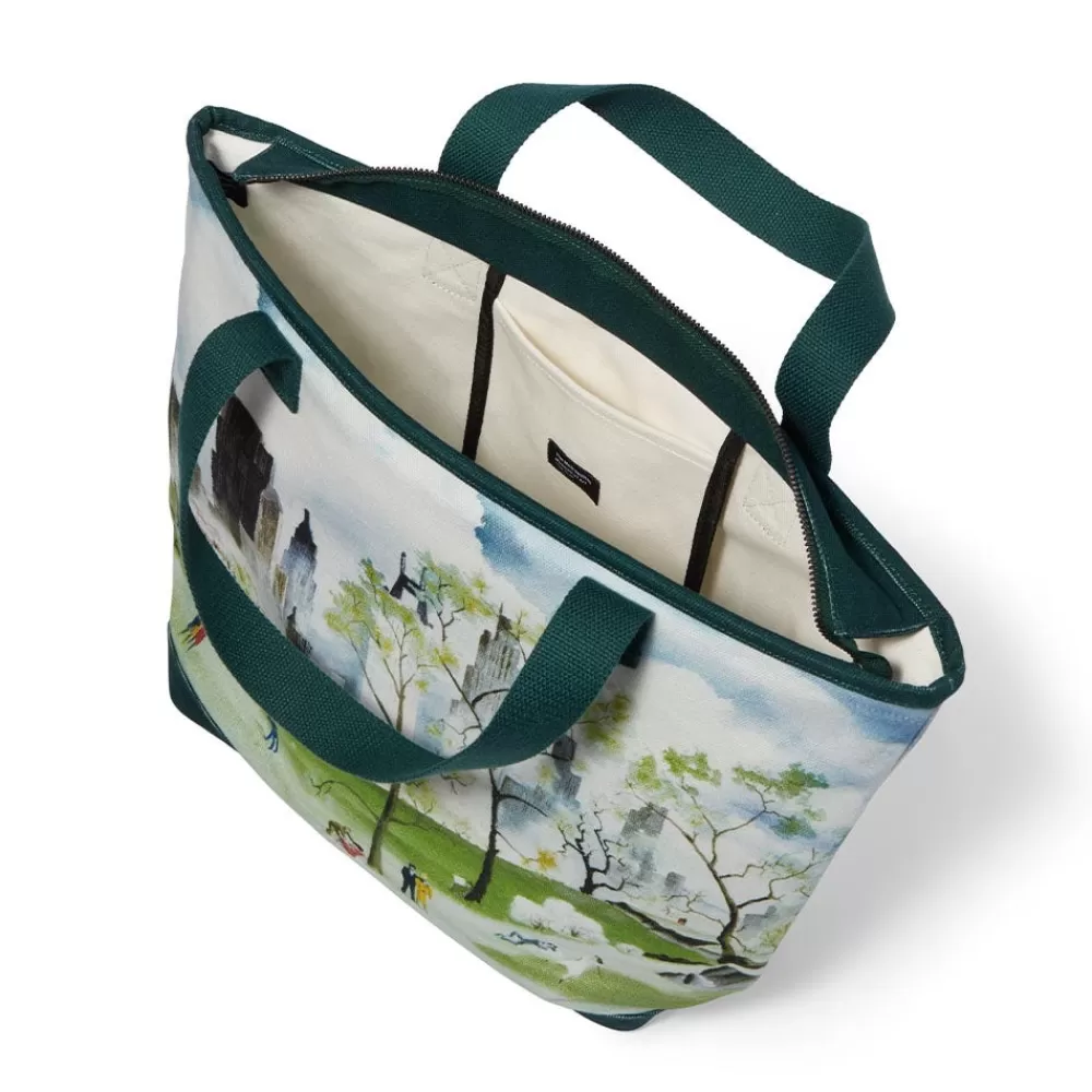 New Dehn Spring in Central Park Zip Tote Bags