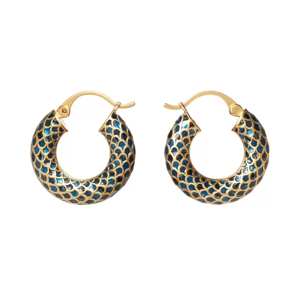 Store Egyptian Feather Hoop Earrings Earrings