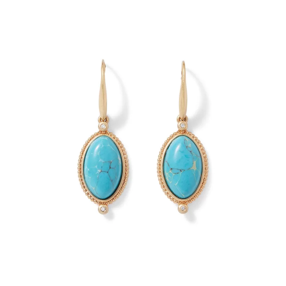 Cheap Egyptian Hathor Turquoise Drop Earrings Earrings