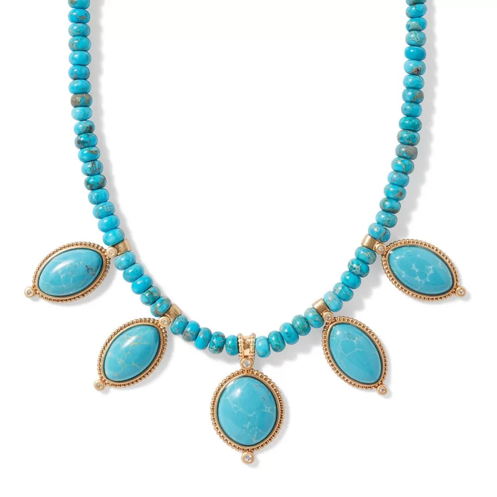 Flash Sale Egyptian Hathor Turquoise Multi-Drop Necklace Necklaces