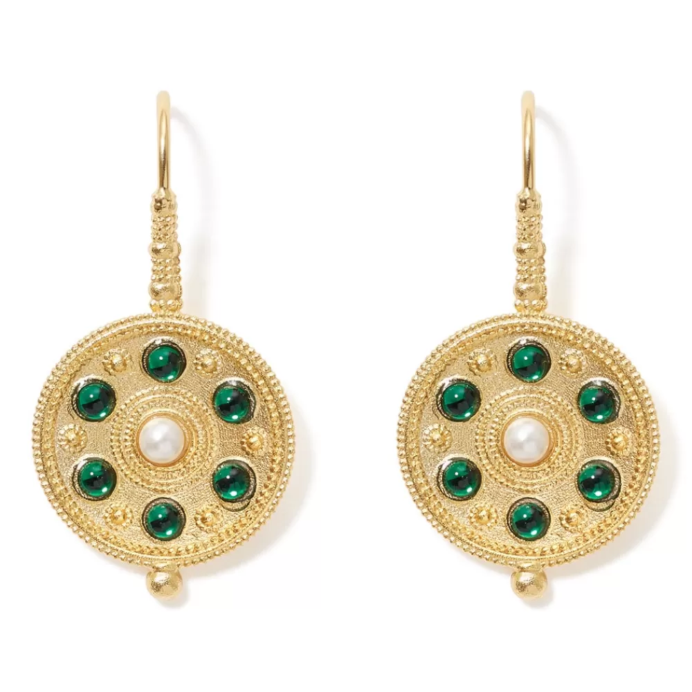 Online Embellished Disc Drop Earrings Earrings