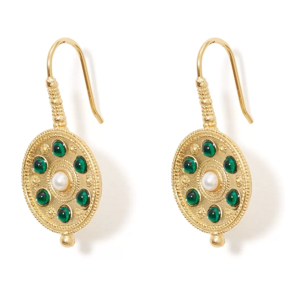 Online Embellished Disc Drop Earrings Earrings