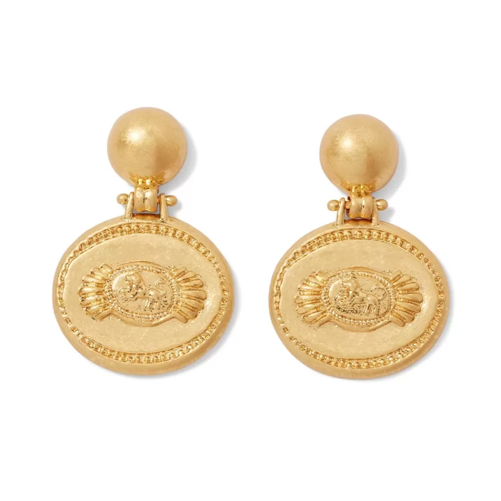 Fashion Etruscan Lion Drop Earrings Earrings