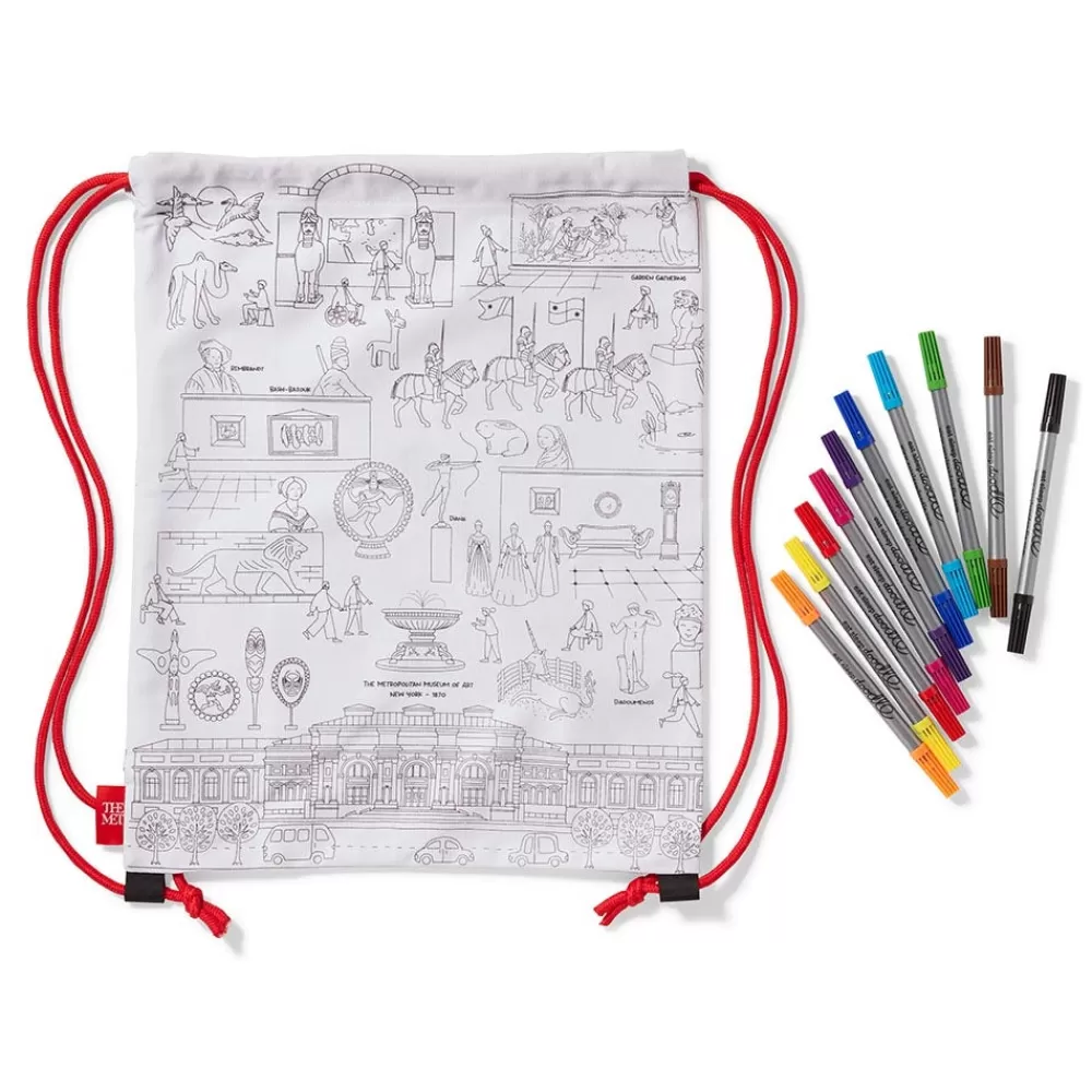 Shop Favorite Galleries of The Met Color & Learn Washable Kids' Drawstring Backpack Art Supplies & Easels