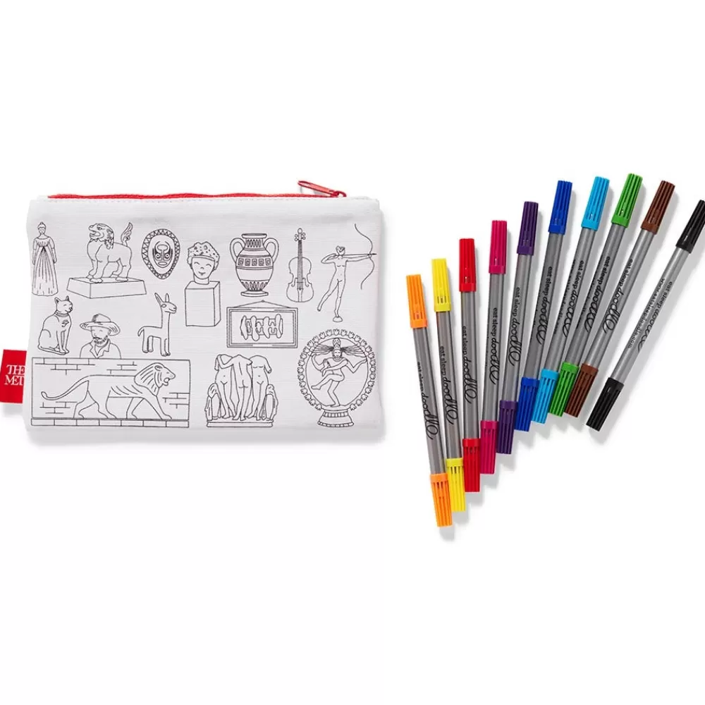 New Favorite Galleries of The Met Color & Learn Washable Kids' Pencil Case Art Supplies & Easels