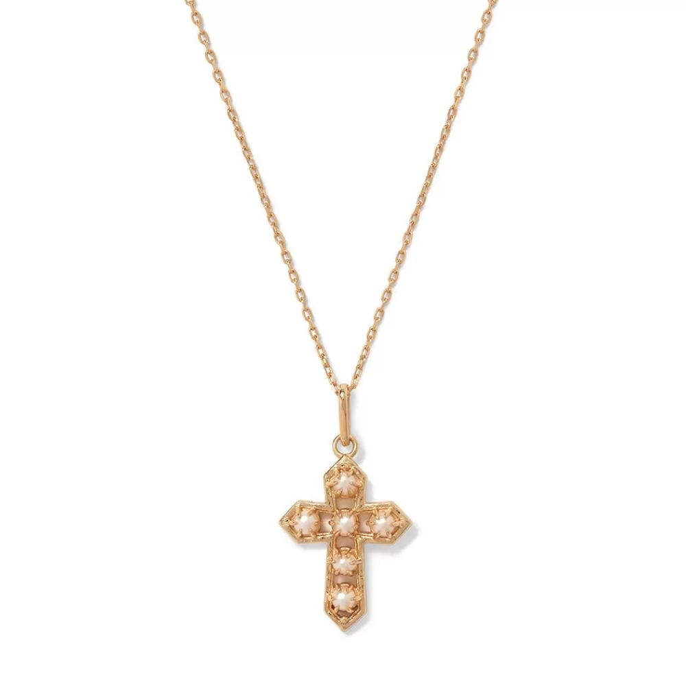 Store Filipino Pearl Cross Pendant Necklace Necklaces