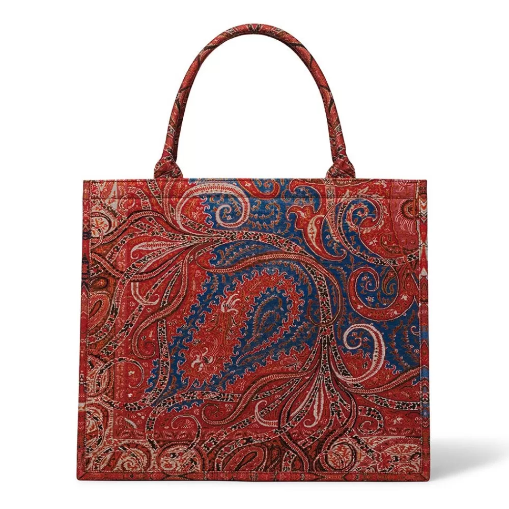 Fashion Four Seasons Paisley Oversize Structured Tote Bags