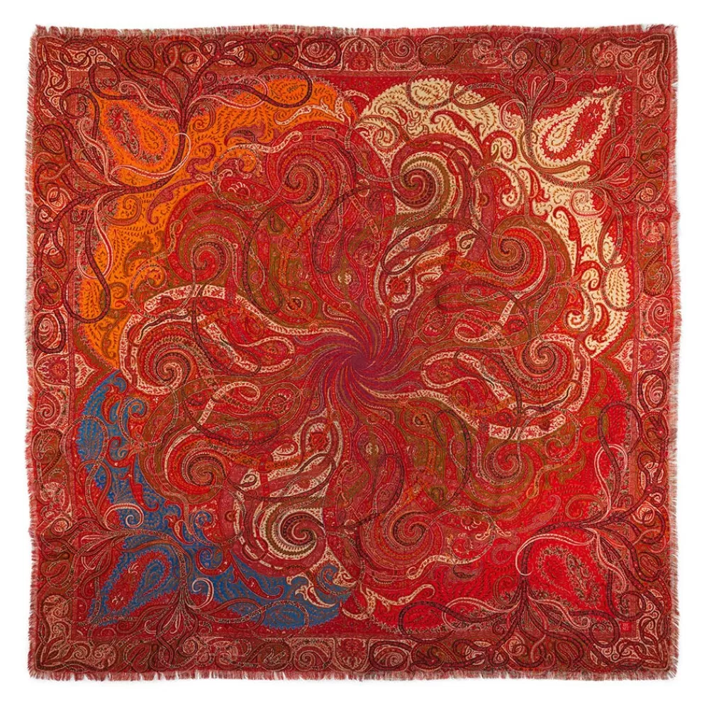 Shop Four Seasons Paisley Square Wool Scarf Scarves & Wraps