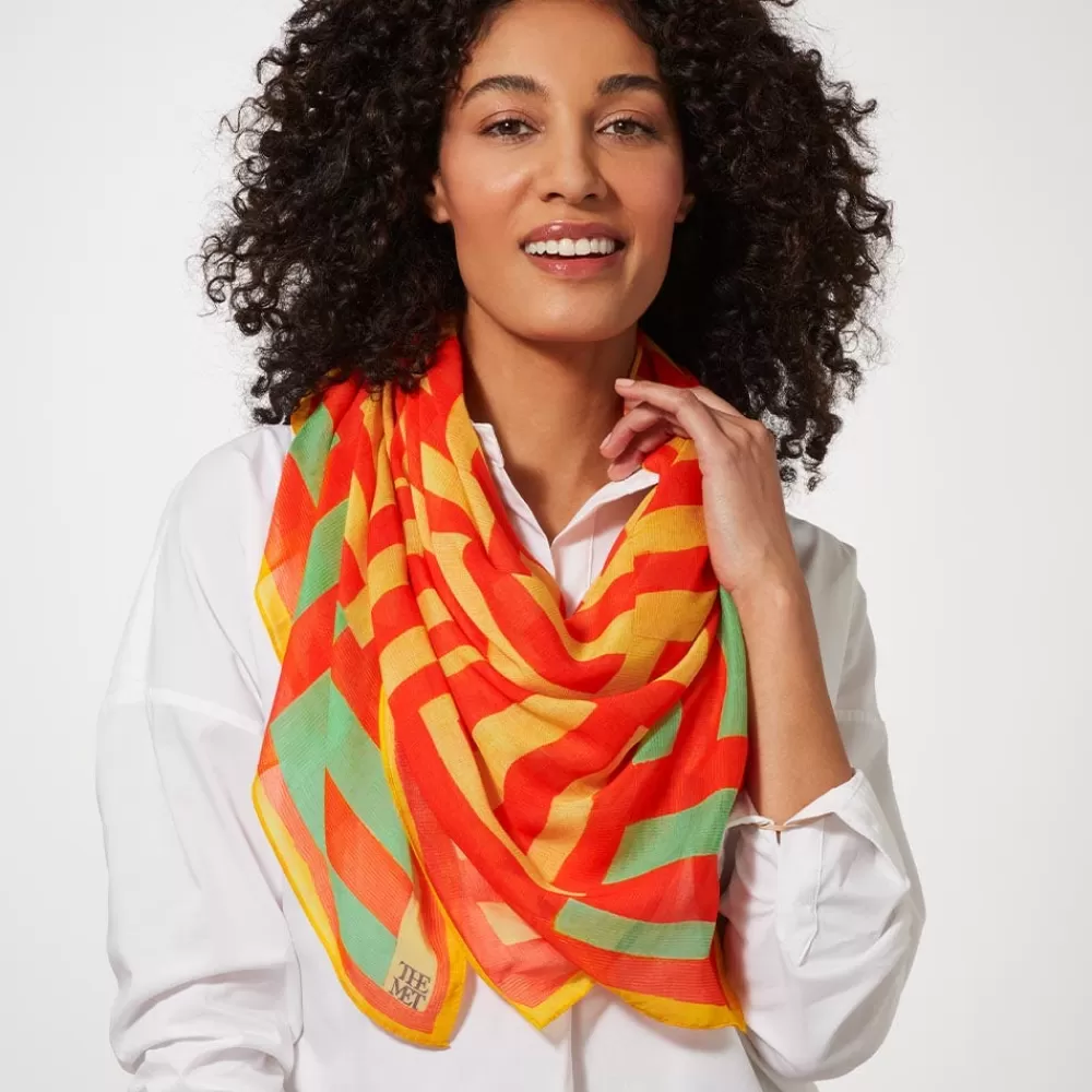 Best Sale Gee's Bend Kennedy Basket-Weave Oversize Square Scarf Scarves & Wraps