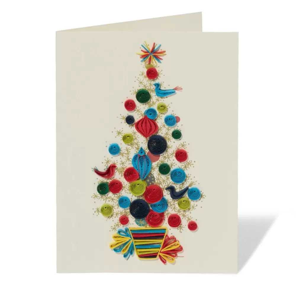 Cheap Golden Christmas Tree Quilled Holiday Card Holiday Cards