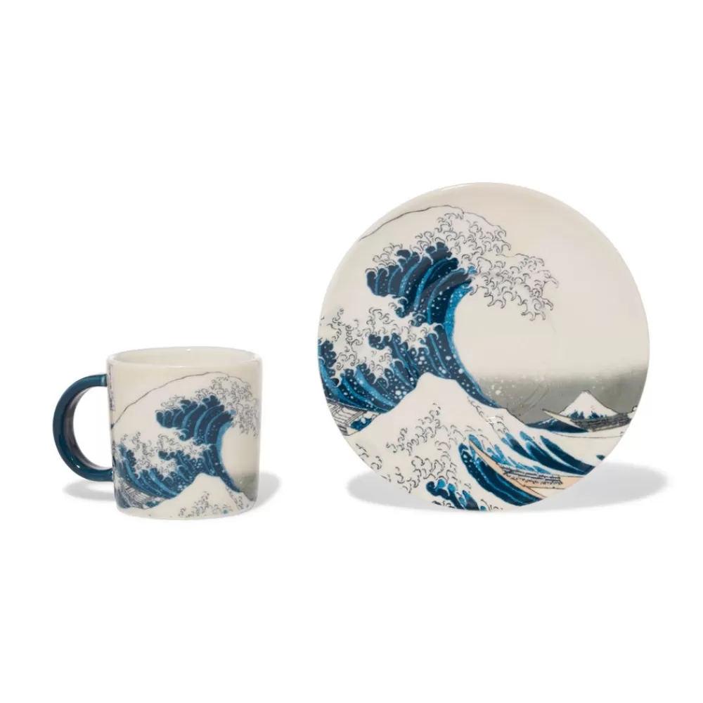 Sale Hokusai Great Wave Espresso Cup and Saucer Tableware