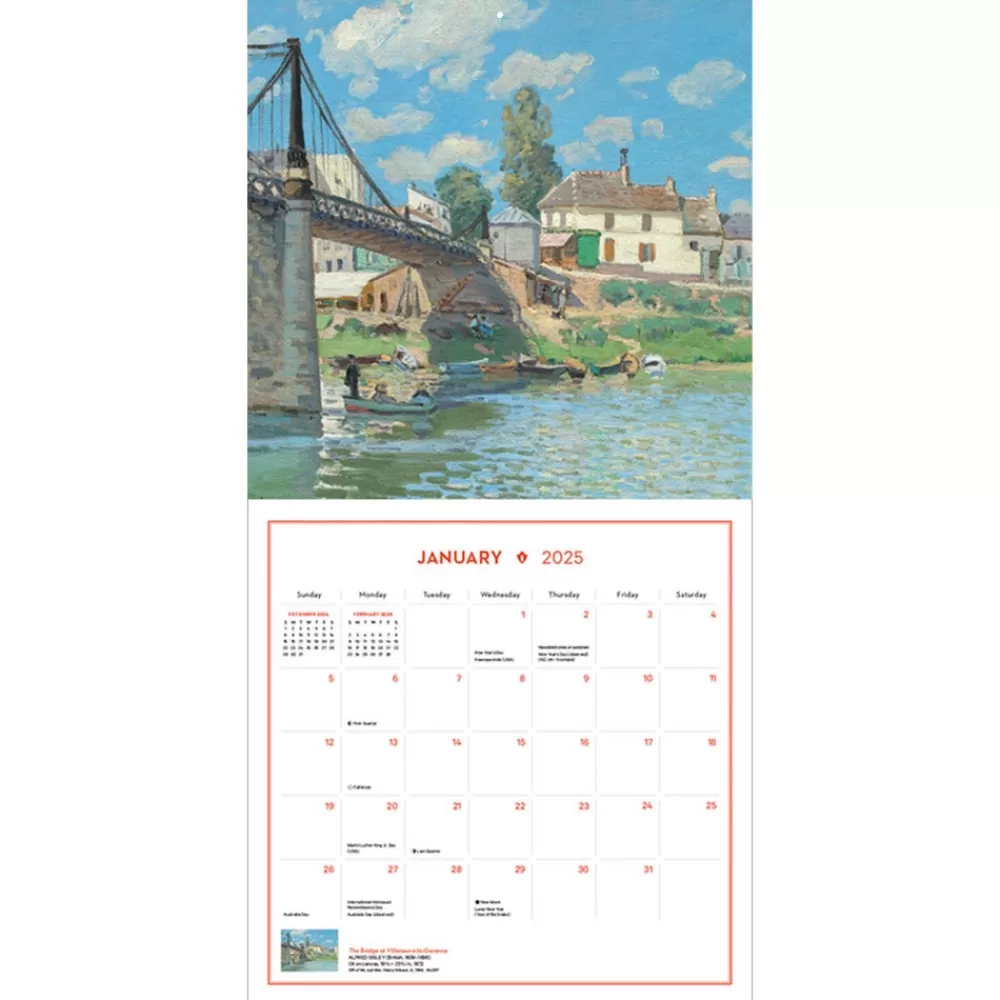 Best Sale Impressionism and Post-Impressionism Wall Calendar 2025 Calendars