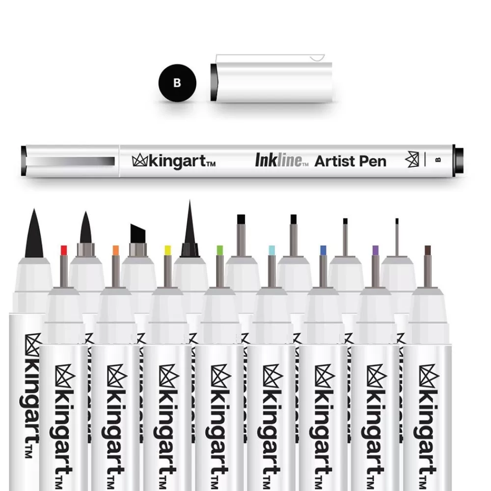 New Inkline Fine Line Pen Set Art Supplies & Easels