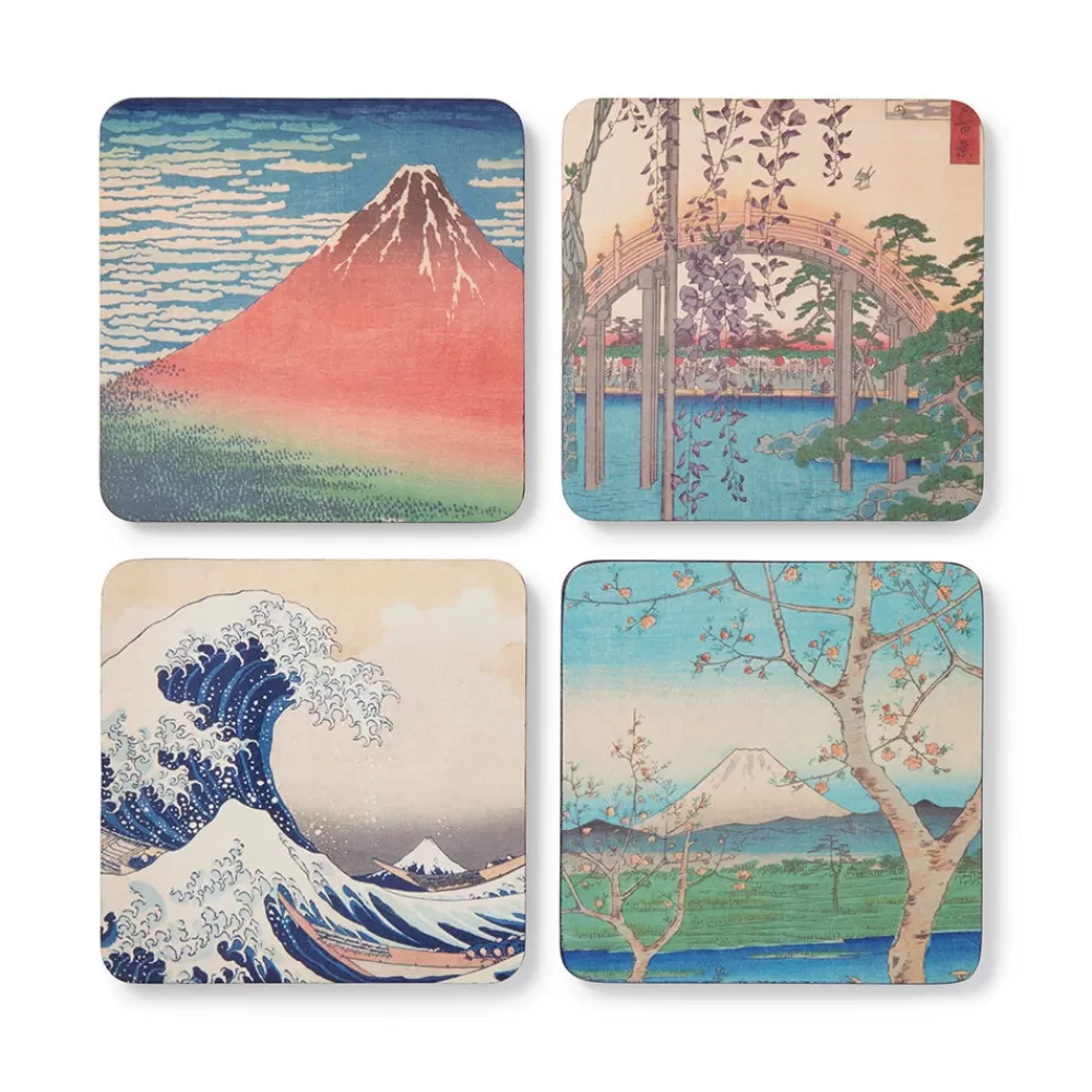 Outlet Japanese Prints Coasters Tableware