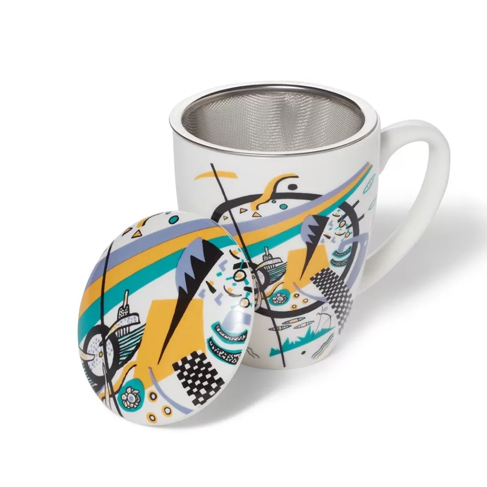 New Kandinsky Small Worlds Covered Mug with Tea Infuser Tableware