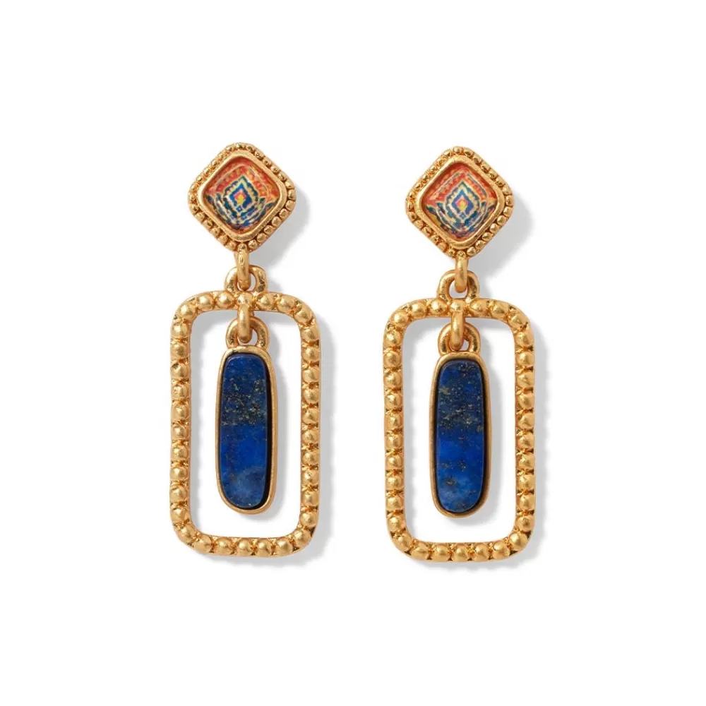 Online Kashan Carpet Rectangular Drop Earrings Earrings