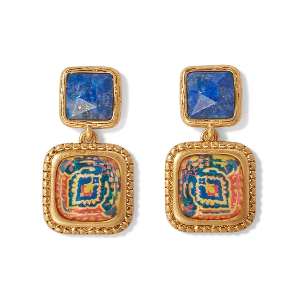 New Kashan Carpet Square Drop Earrings Earrings