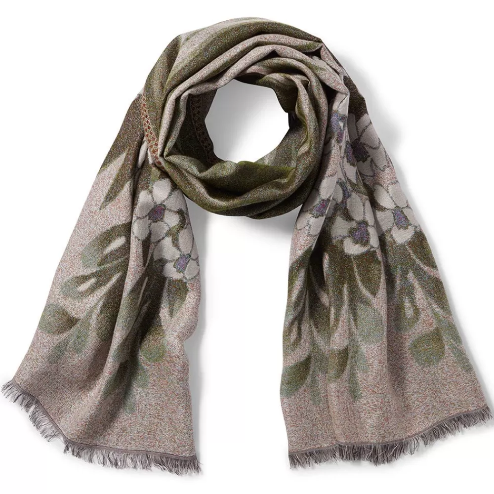 Discount Louis C. Tiffany Gladioli Wool-Blend Shawl Scarves & Wraps