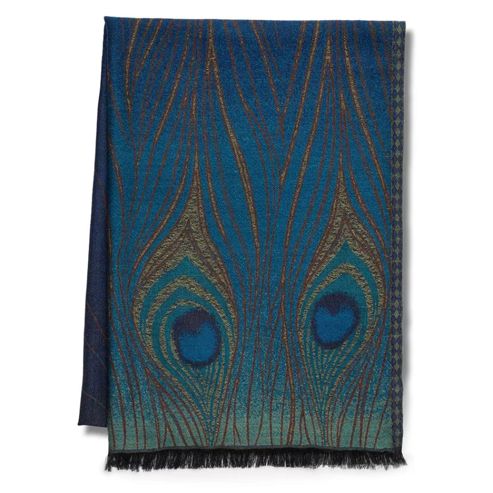 Fashion Louis C. Tiffany Peacock Feather Wool-Blend Shawl Scarves & Wraps