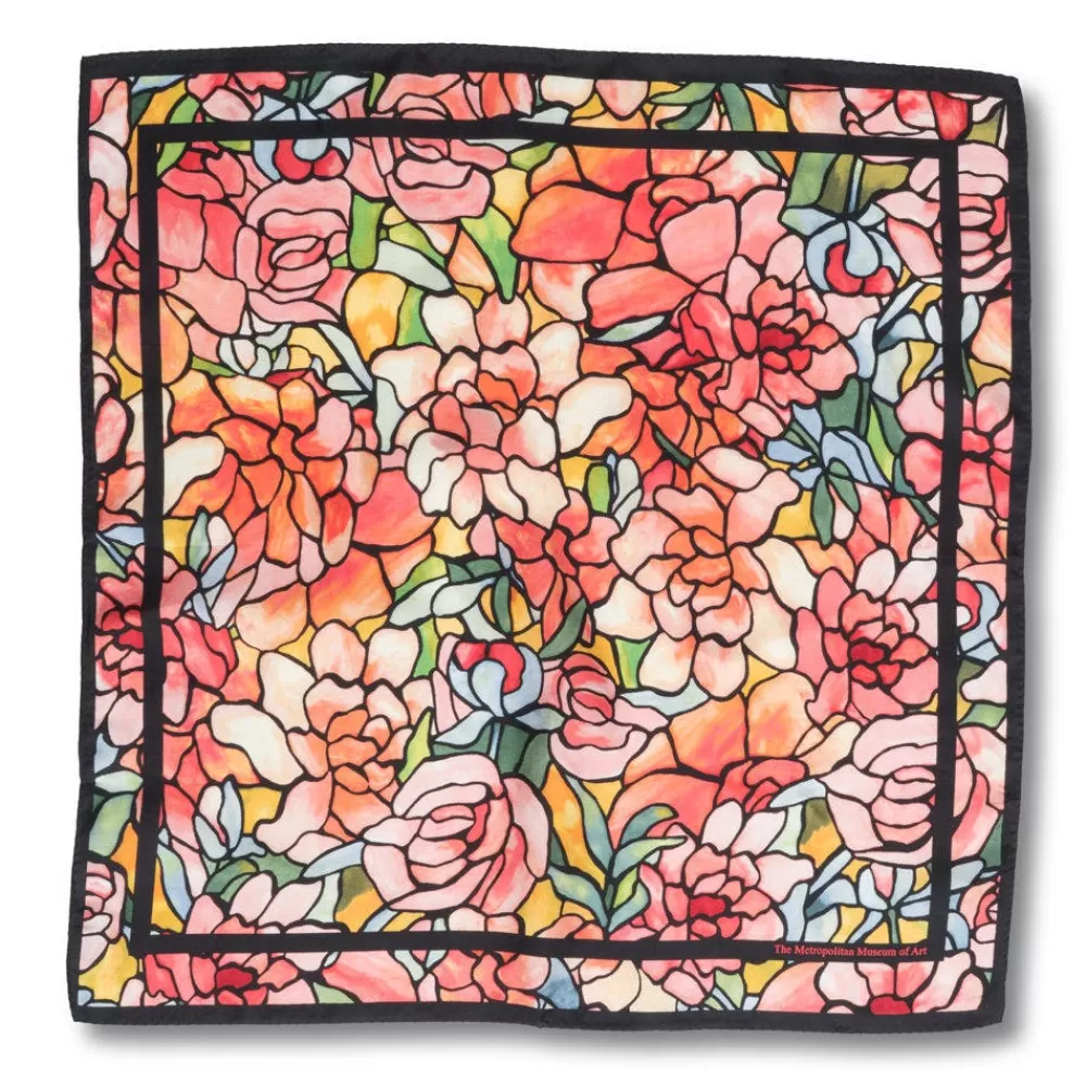 Discount Louis C. Tiffany Peonies Silk Neckerchief Scarves & Wraps