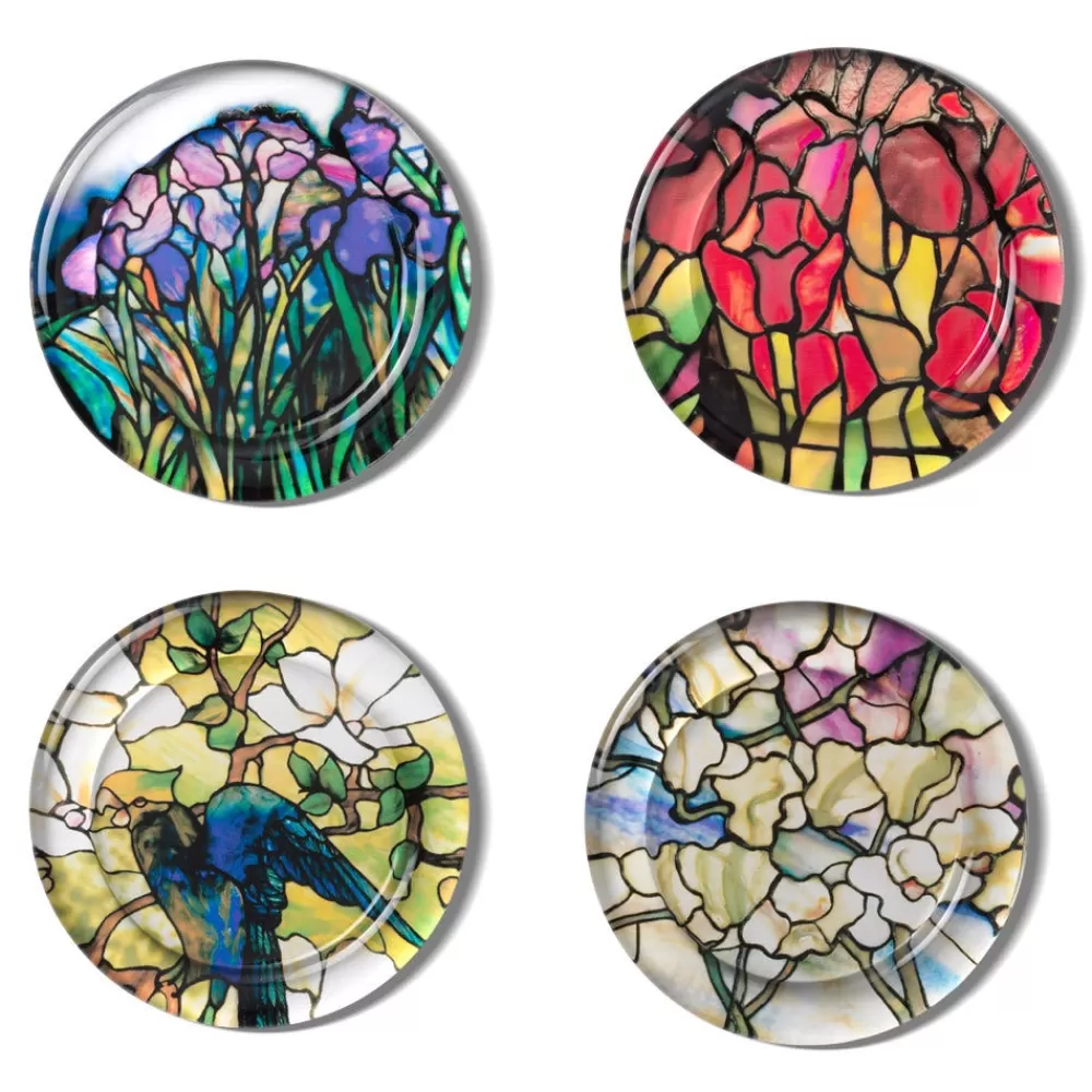 Shop Louis C. Tiffany Stained-Glass Coasters Tableware