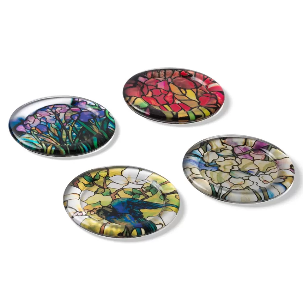 Shop Louis C. Tiffany Stained-Glass Coasters Tableware