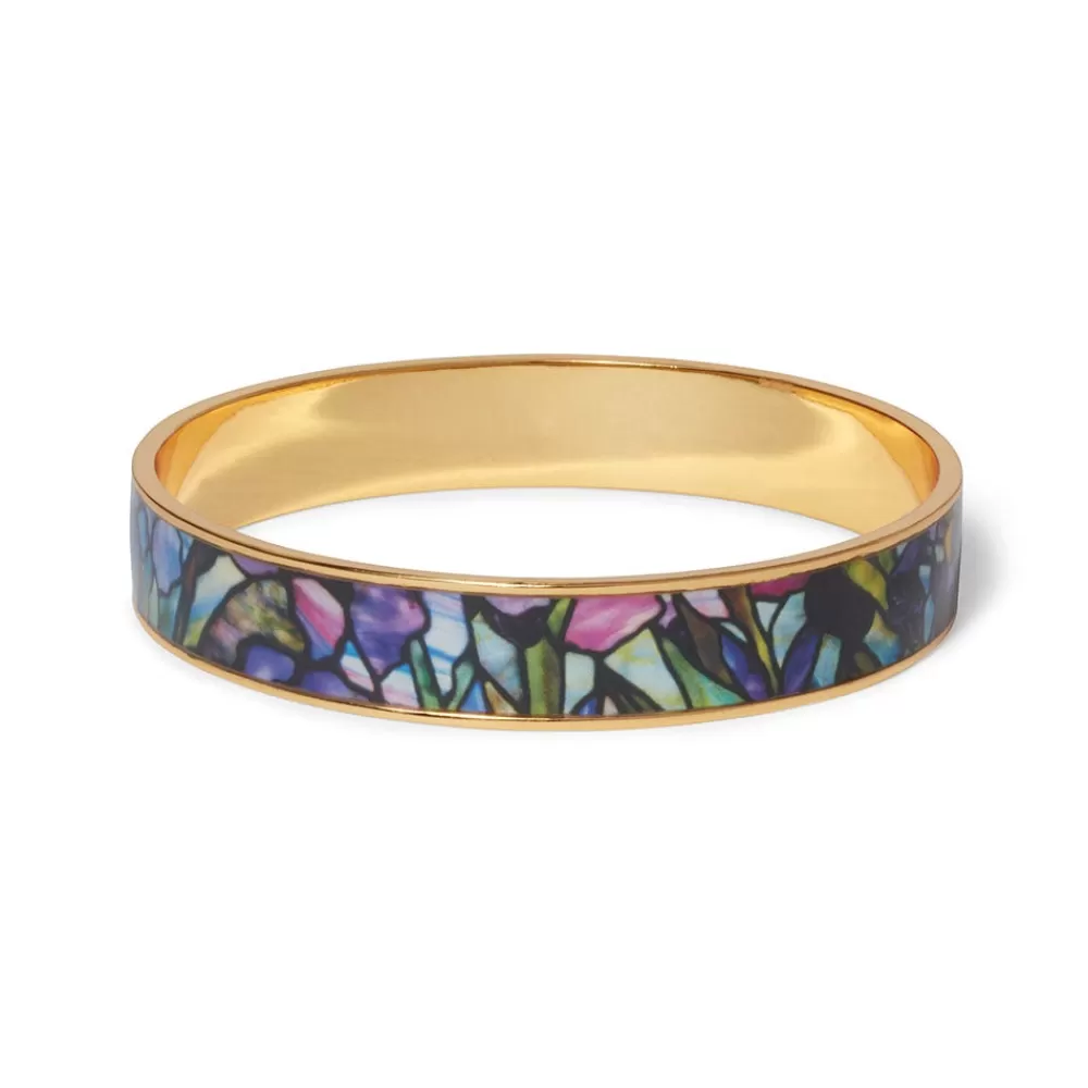 Outlet Magnolias and Irises Enamel Bangle Bracelets