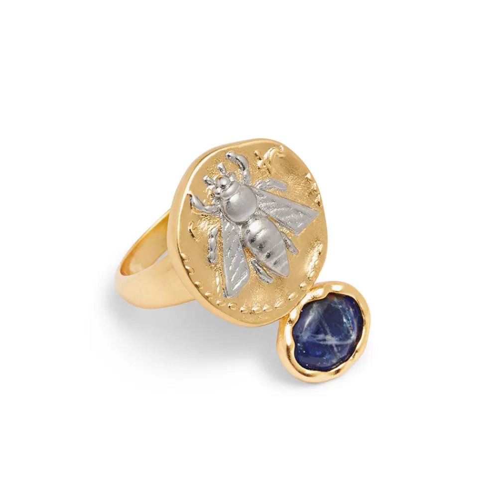 Online Mediterranean Coin and Stone Ring Rings